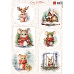 VK9638 Arkusz A4 -Marianne Design -  Cosy Critters