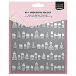 3625-0111 Folder do embossingu  (15x15cm ) - Christmas Village - domki