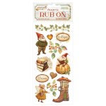 DFLRB186 Naklejki Rub-on Stamperia  Whispering Wood - Gnome