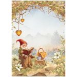 DFSA41060 Papier ryżowy Stamperia Whispering Wood A4 Rice Paper- Gnome