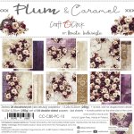 CC-C80-PC-10 PLUM & CARAMEL- zestaw papierów 15,25x15,25cm