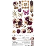 CC-C80-PC-11 PLUM & CARAMEL zestaw DODATKÓW -FLOWERS & MORE
