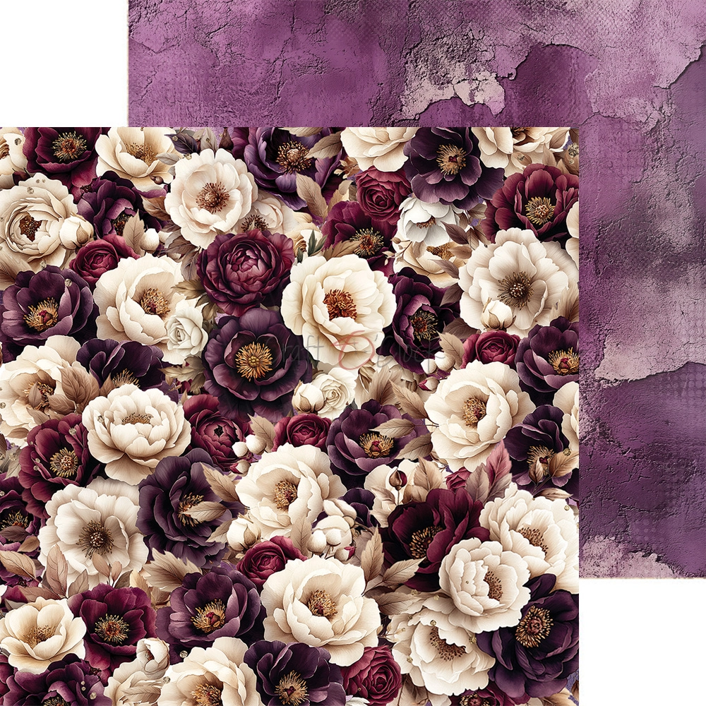 CC-C80-PC-10 PLUM & CARAMEL- zestaw papierów 15,25x15,25cm