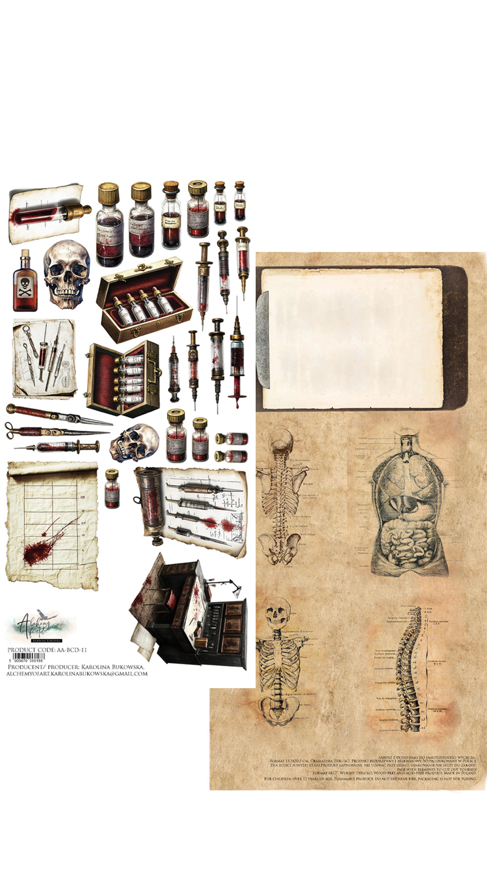 AA-BCD-011 Papier dwustronny 15x30,5cm do samodzielnego wyciecia Behind Closed Doors
