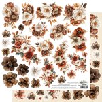 AA-BCD-09 Papier dwustronny 30x30,5cm do samodzielnego wyciecia Behind Closed Doors-KWIATY