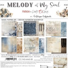 CC-F42-MMS-08 MELODY OF MY SOUL- zestaw papierów 20,3x20,3cm - BASIC