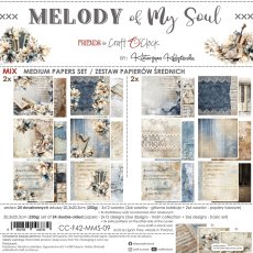CC-F42-MMS-09 MELODY OF MY SOUL- zestaw papierów 20,3x20,3cm - MIX