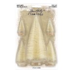 TH94211 Idea-ology Tim Holtz Christmas Woodland Tree Lot-zestaw miniaturowych drzewek świątecznych