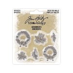 TH94354 Idea-ology Tim Holtz Adornments Deck The Halls -metalowe ozdoby świąteczne