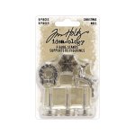 TH94412 Idea-ology Tim Holtz Figure Stands-zestaw stojaków z dekoracyjnymi zawieszkami