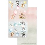 AA-BABY-013 Papier dwustronny 15x30,5cm do samodzielnego wyciecia  The Baby