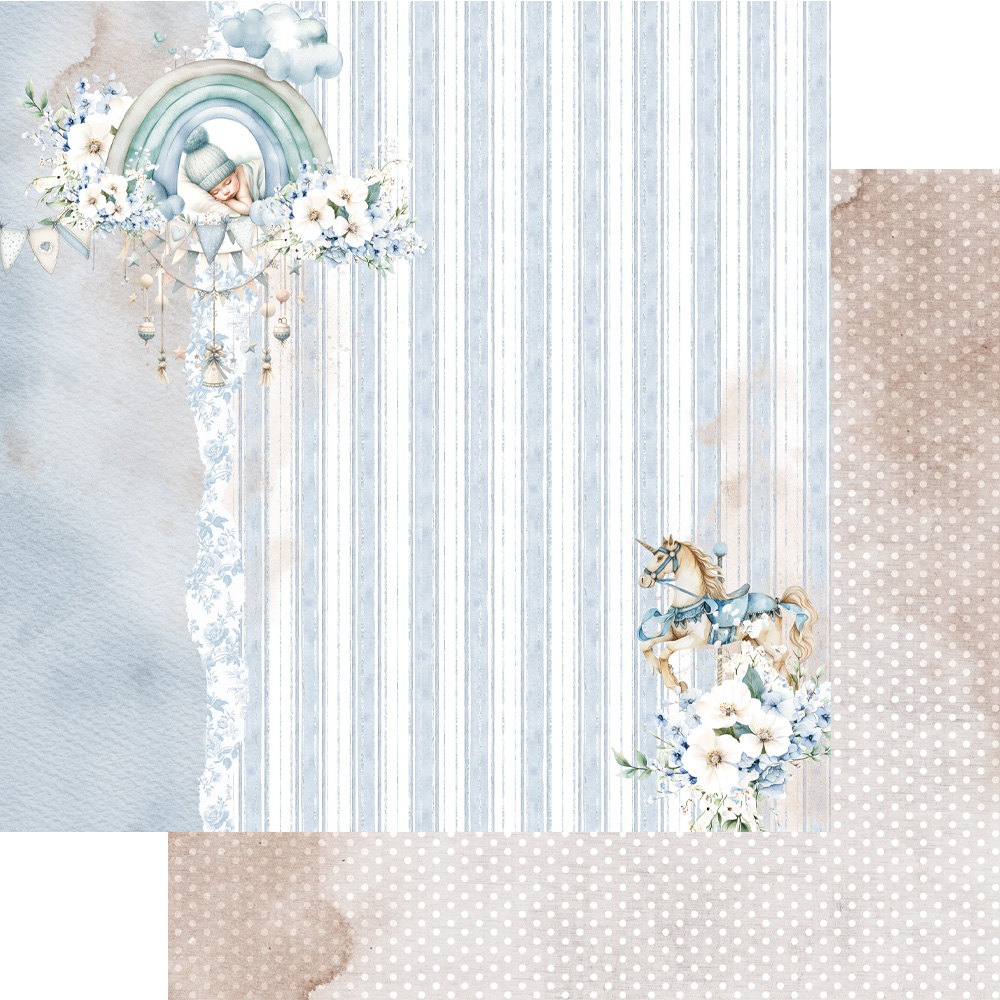 AA-BABY-07 Alchemy of Art- 12x12'' -Zestaw papierów do scrapbookingu The Baby