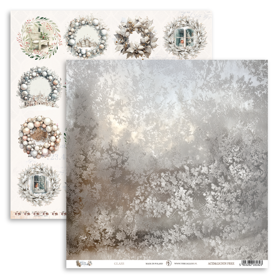 UHK-WW WHITE WHISPERS - ZESTAW PAPIERÓW DWUSTRONNYCH 30,5 x 30,5 cm