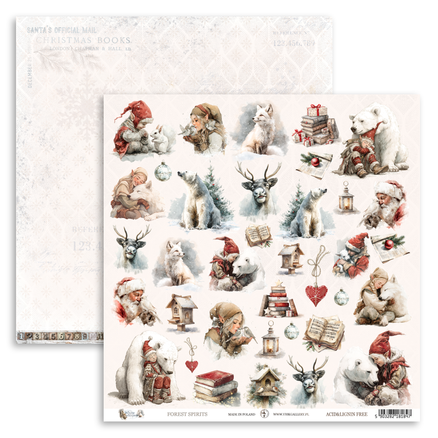 UHK-WW WHITE WHISPERS - ZESTAW PAPIERÓW DWUSTRONNYCH 30,5 x 30,5 cm