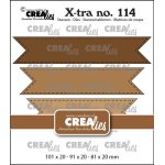 CLXTRA114 Wykrojnik X-tra dies Crealies •  Fishtail Banners-banerki z przeszyciami