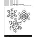 SBD593 Wykrojnik Simple and Basic die Snowflakes -śniezynki