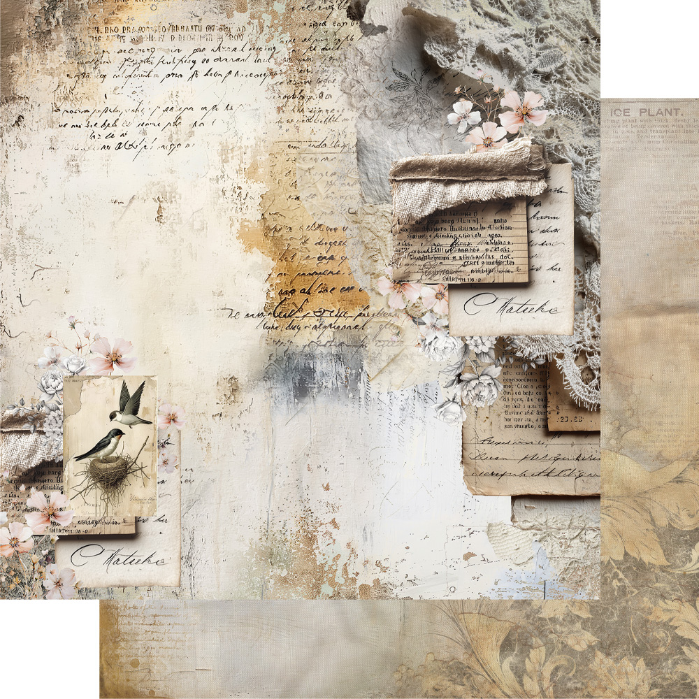 AA-IS-07 Alchemy of Art- 12x12'' -Zestaw papierów do scrapbookingu In silence / W ciszy