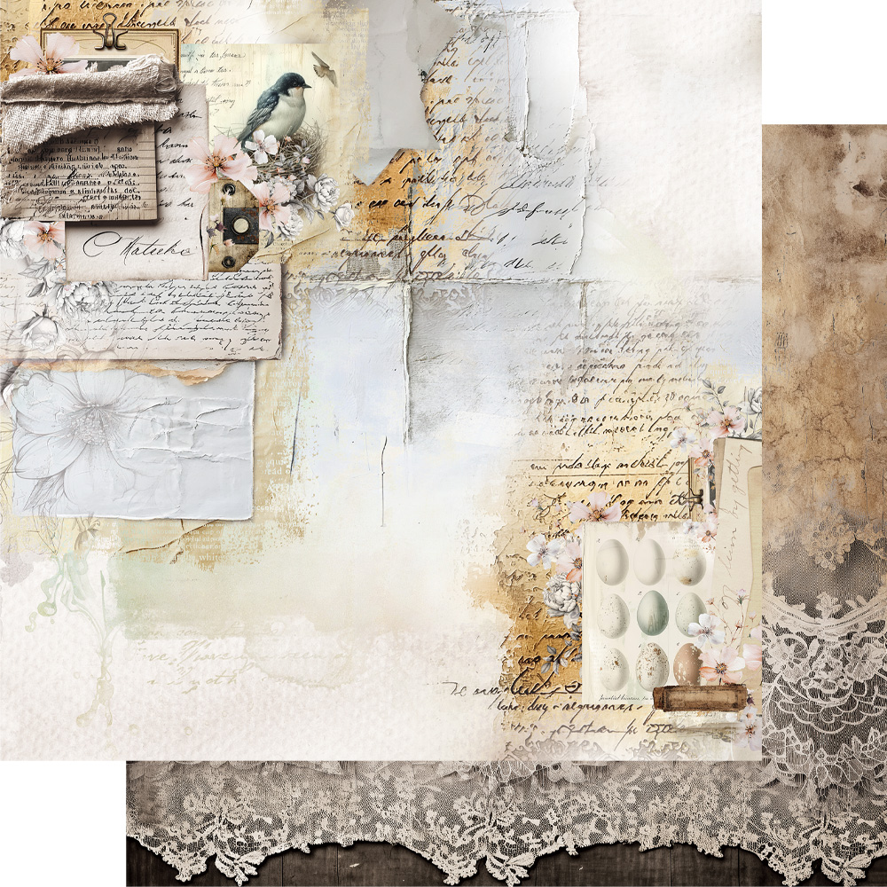 AA-IS-07 Alchemy of Art- 12x12'' -Zestaw papierów do scrapbookingu In silence / W ciszy