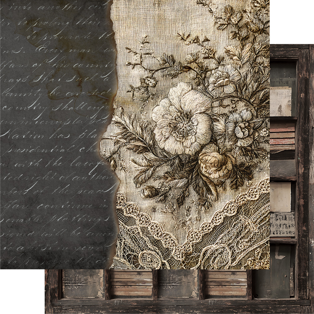 AA-IS-07 Alchemy of Art- 12x12'' -Zestaw papierów do scrapbookingu In silence / W ciszy