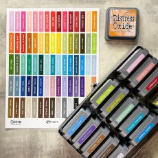 TDA90366 Etykiety organizacyjne do tuszy Distress – białe nadruki