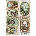 AA-FOTF-RP-01  Papier ryżowy  A4 - Alchemy of Art  -Przyjaciele lasu/Friends of the Forest