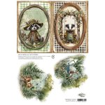 AA-FOTF-RP-03  Papier ryżowy  A4 - Alchemy of Art  -Przyjaciele lasu/Friends of the Forest