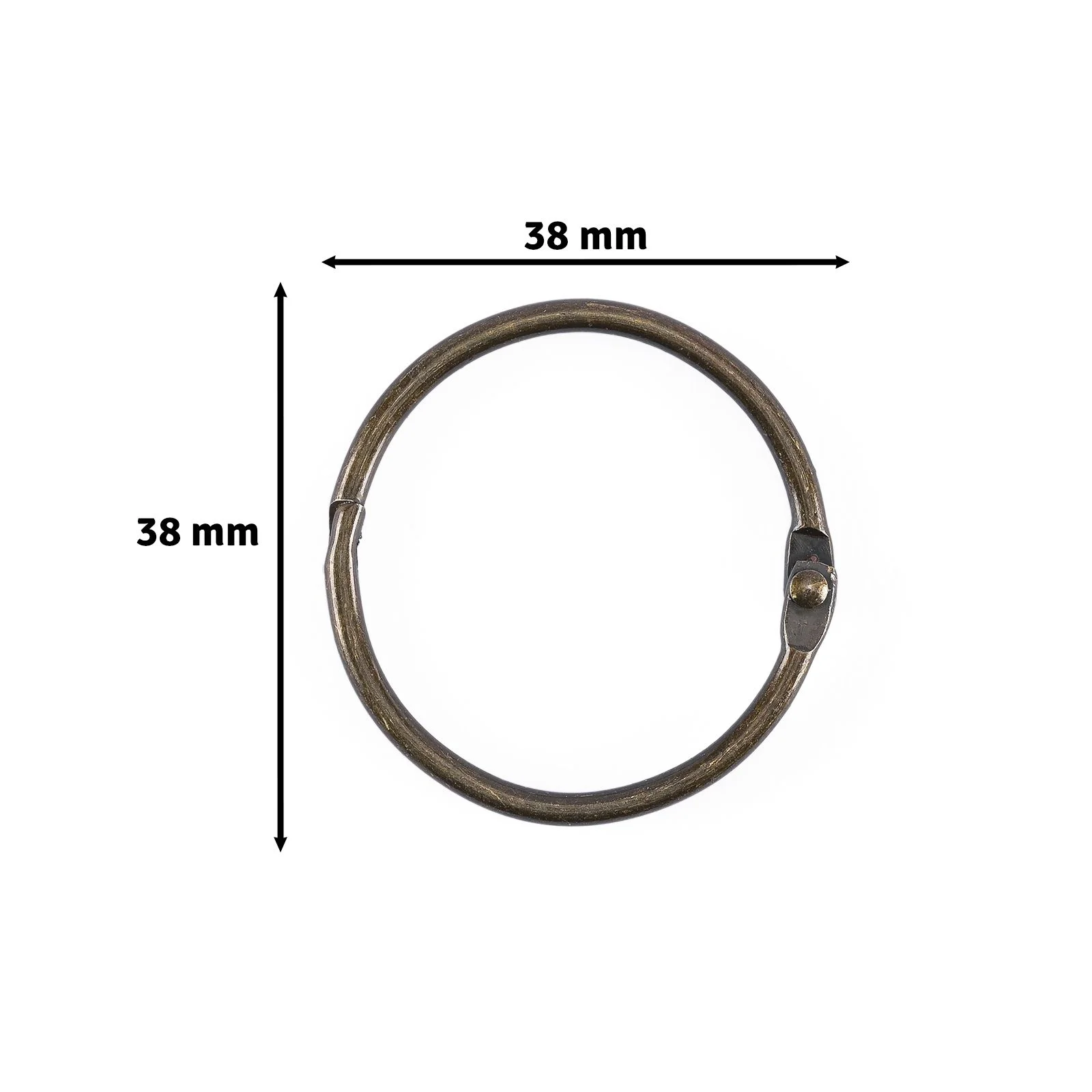 2021-104 Kółeczka (kółka) do albumów 38mm -cooper - miedziane 12 szt