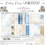 CC-C84-BBU-08 BABY BOY UNIVERSE- zestaw papierów 20,3x20,3cm - BASIC