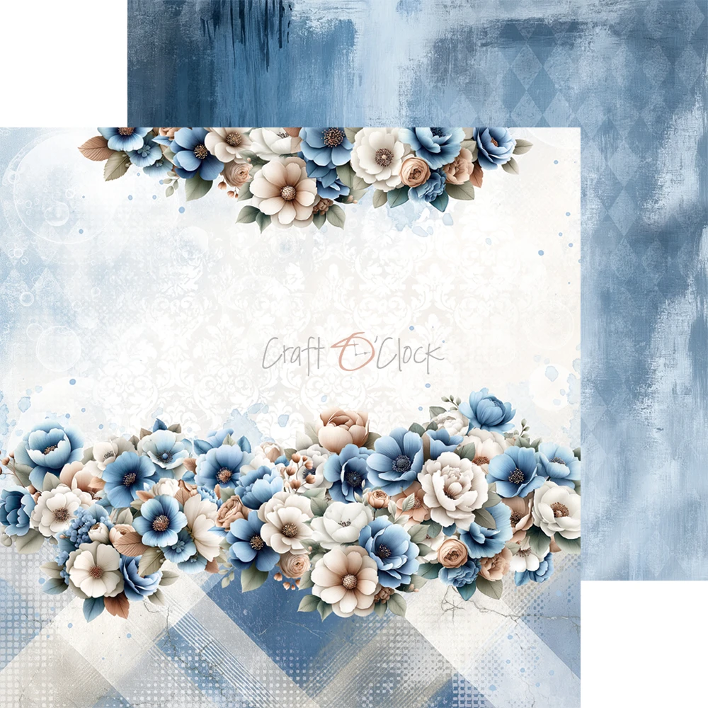 CC-C84-BBU-09 BABY BOY UNIVERSE- zestaw papierów 20,3x20,3cm - MIX