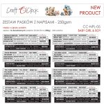 CC-NPL-05 NAPISY POLSKIE - zestaw PASKÓW 05- BABY GIRL & BOY