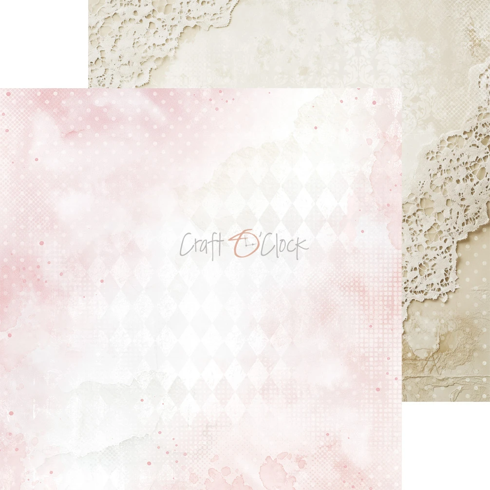 CC-C83-BGU-09 BABY GIRL UNIVERSE- zestaw papierów 20,3x20,3cm - MIX