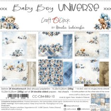 CC-C84-BBU-10 BABY BOY UNIVERSE- zestaw papierów 15,25x15,25cm