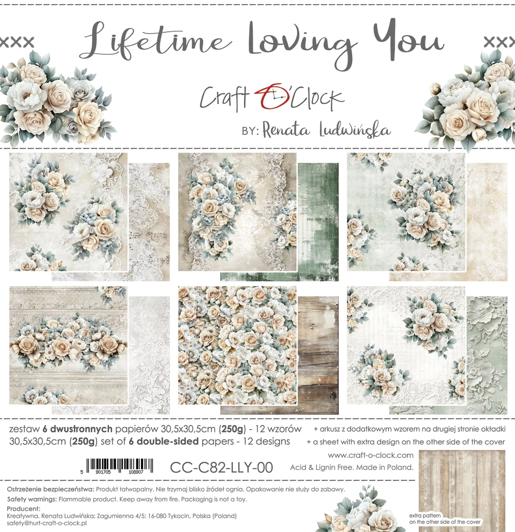 CC-C82-LLY-00 LIFETIME LOVING YOU- zestaw papierów 30,5x30,5cm