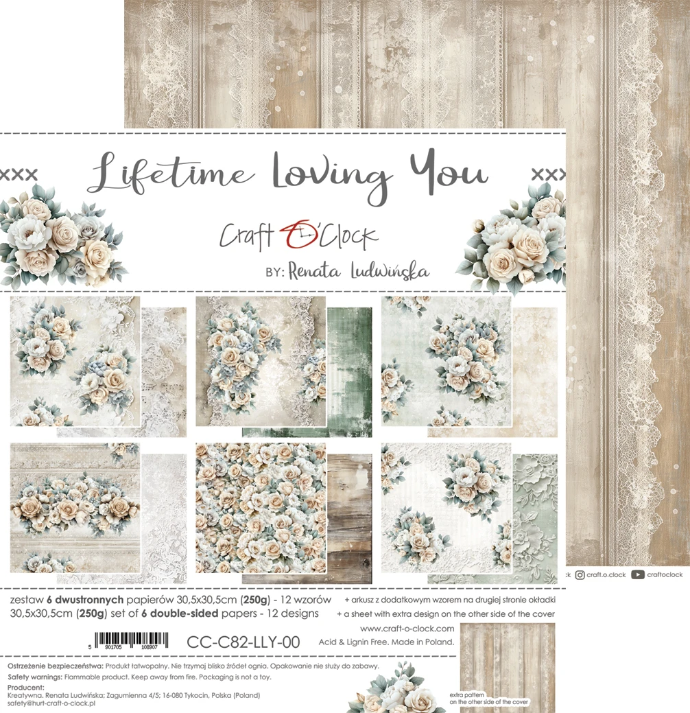 CC-C82-LLY-00 LIFETIME LOVING YOU- zestaw papierów 30,5x30,5cm