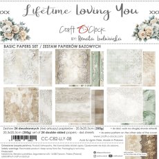 CC-C82-LLY-08 LIFETIME LOVING YOU- zestaw papierów 20,3x20,3cm - BASIC