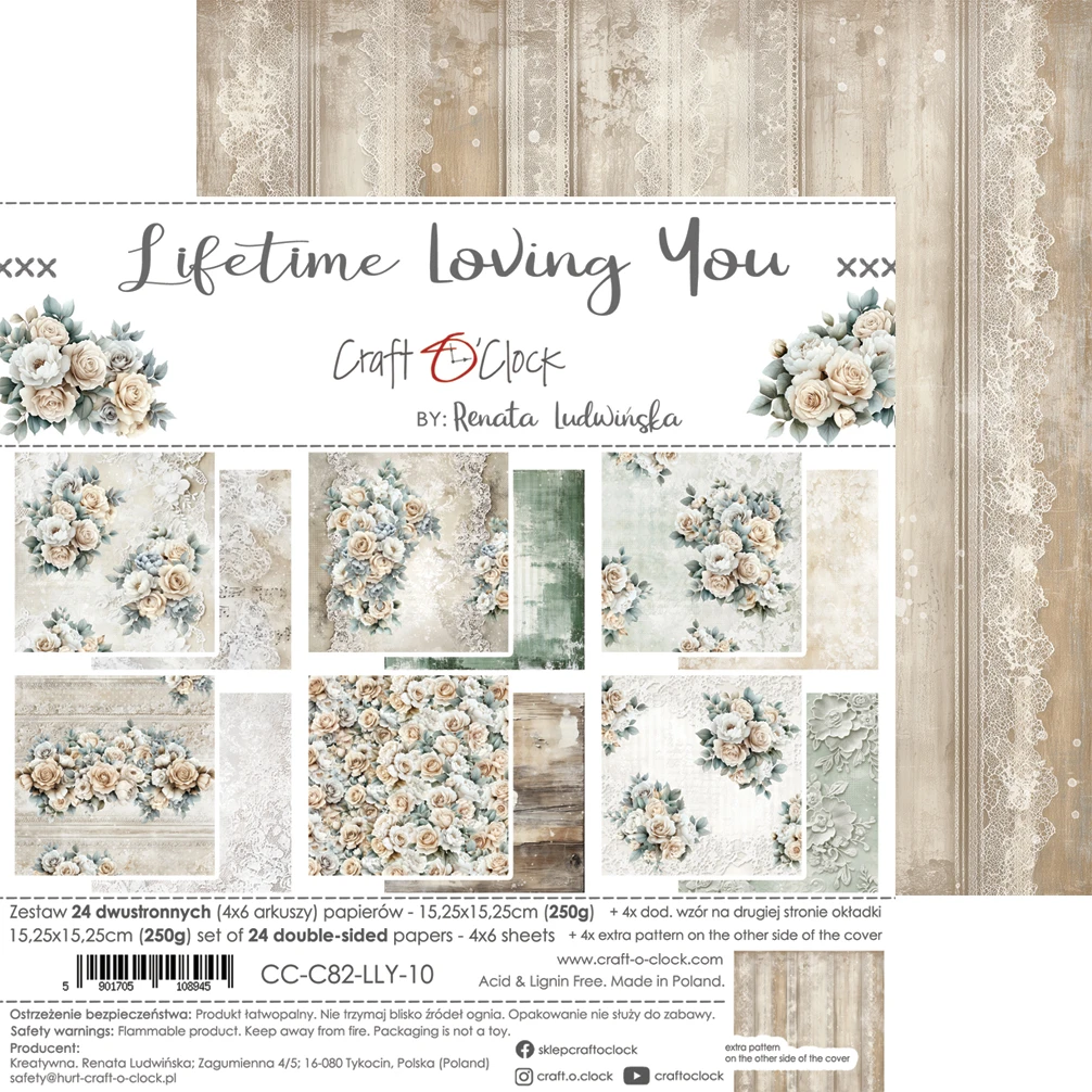 CC-C82-LLY-10 LIFETIME LOVING YOU- zestaw papierów 15,25x15,25cm