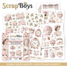 SB-SHPA2-11 Bloczek papierów Pop Up Paper pad 15,2x15,2 cm Scrap Boys - Shabby Pack 2 