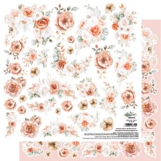 AA-RB-09 Papier dwustronny 30x30,5cm do samodzielnego wyciecia-Romantic Boho-KWIATY