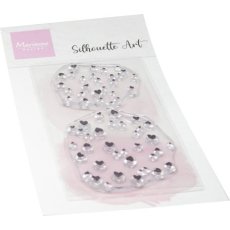 CS1189 Stemple silikonowe - Silhouette Art - Hearts-serduszka