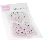 CS1189 Stemple silikonowe - Silhouette Art - Hearts-serduszka