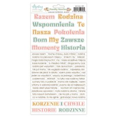 MT-FAM-13PL *PRZEDSPRZEDAŻ*FAMILY STORIES -MINTAY PAPERS - Naklejki - NAPISY POLSKIE-wysyłka po 25 kwietnia 2026