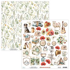 MT-SUM-09 *PRZEDSPRZEDAŻ*Summer Highlands- Mintay -papier dwustronny z elementami 30,5x30,5cm-wysyłka po 25 kwietnia 2026