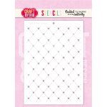SC017 Stencil / Maska Heart Grid/serduszka - Craft & You Design