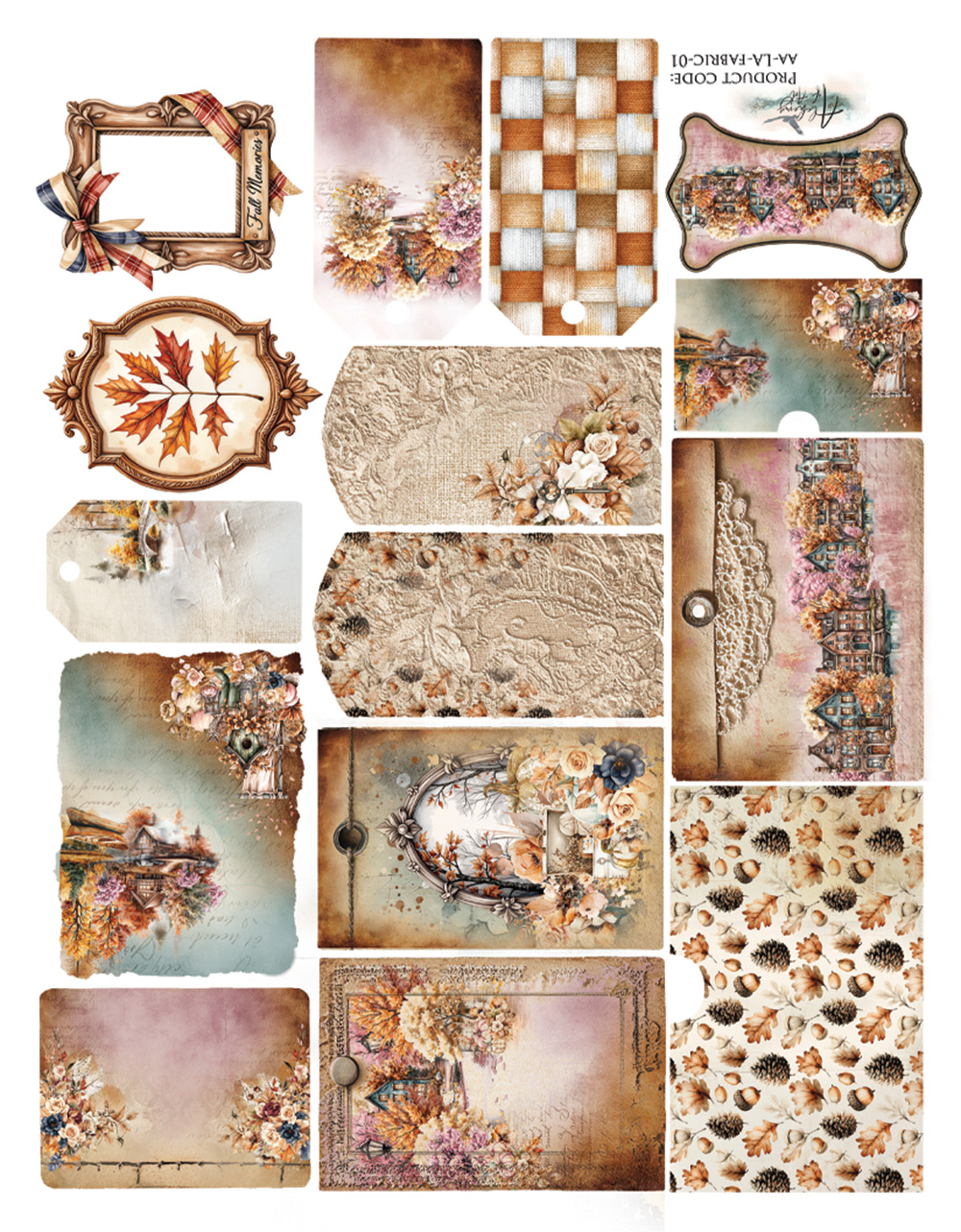 AA-LA-FABRIC-01 TKANINA -Lovely Autumn