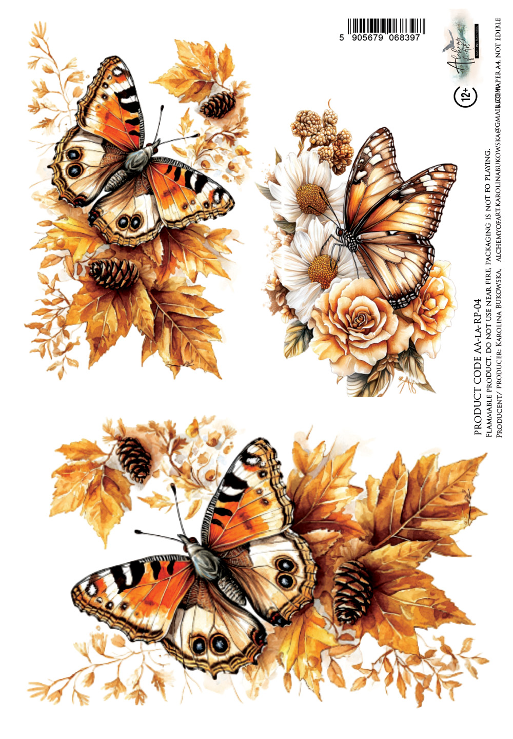 AA-LA-RP-04 Papier ryżowy A4 -Lovely Autumn