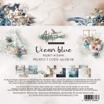 AA-OB-08 Alchemy of Art - 8x8'' - zestaw papierów 20,3x20,3cm- Ocean blue