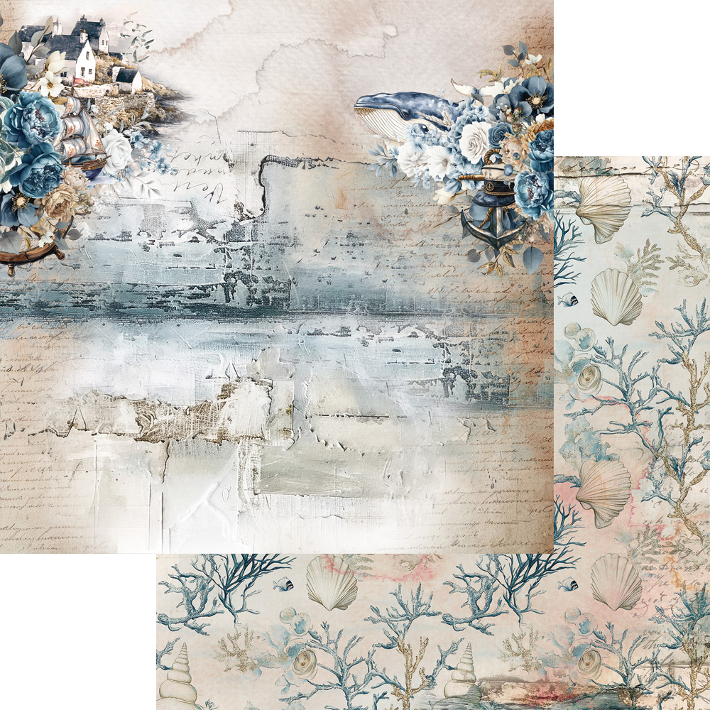 AA-OB-12 Alchemy of Art - 6x6'' - zestaw papierów Ocean blue