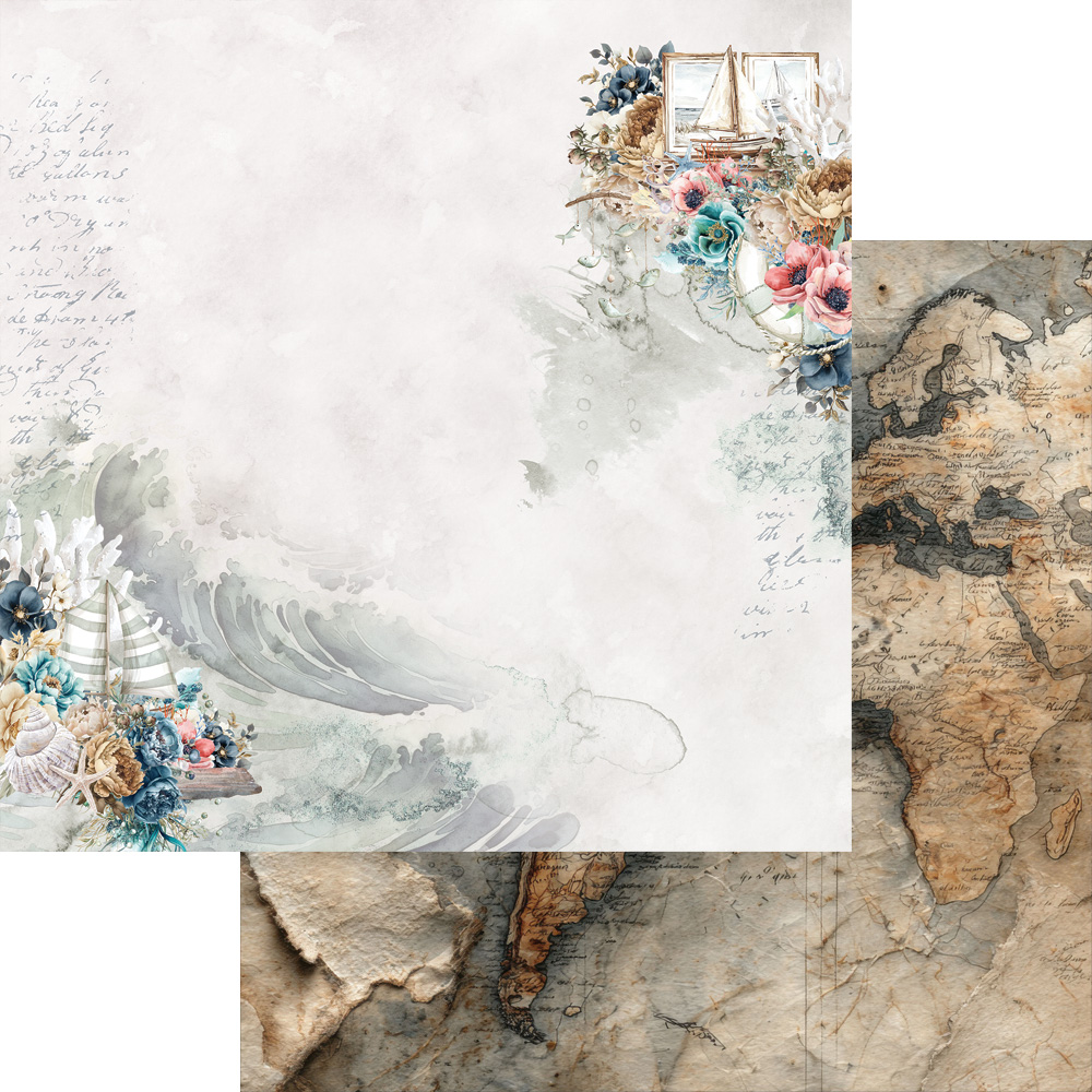 AA-OB-12 Alchemy of Art - 6x6'' - zestaw papierów Ocean blue
