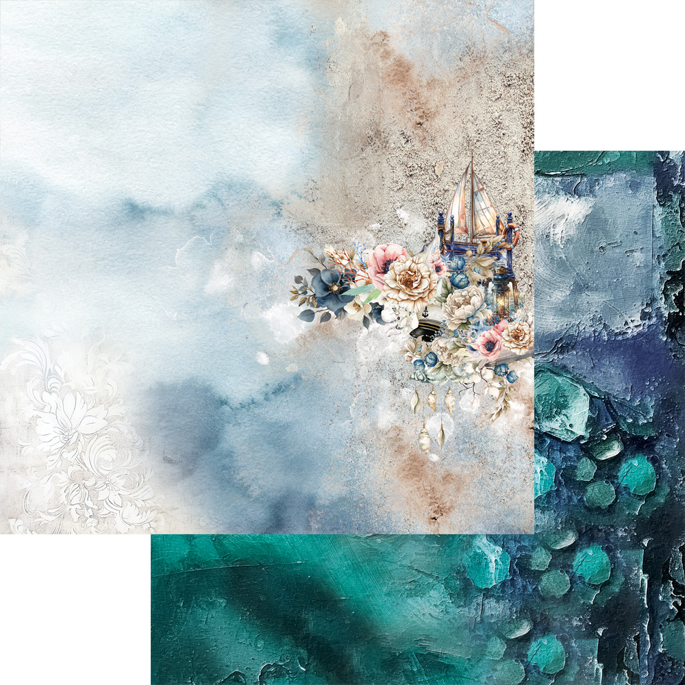 AA-OB-12 Alchemy of Art - 6x6'' - zestaw papierów Ocean blue