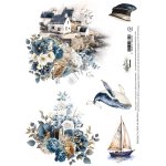 AA-OB-RP-01 Papier ryżowy A4 -Ocean blue